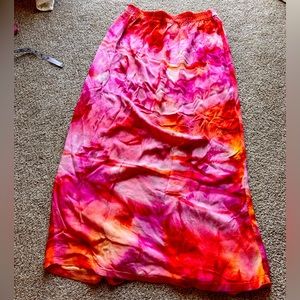 90s Chanki Brand Indonesian TyDyed Skirt sz XL